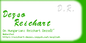 dezso reichart business card